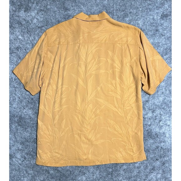 Tommy Bahama 100% Silk Camp Shirt Men's M Orange Button Up Floral Tropical - Picture 3 of 16